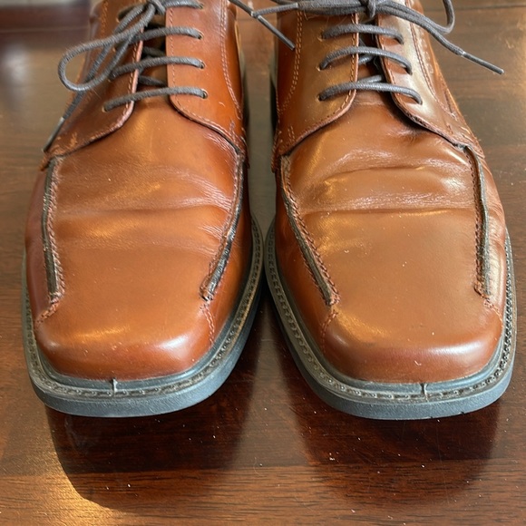 Ecco Oxford Brown Leather Mens Size 9 US 43 EUR shock point - Picture 7 of 8